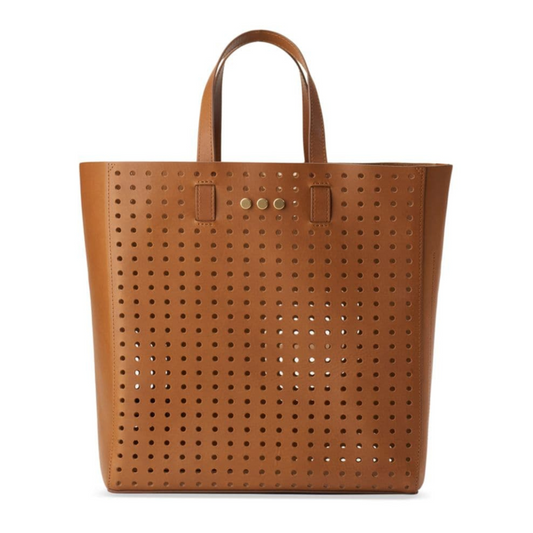 Women's Rivet Leather Tote - Tan