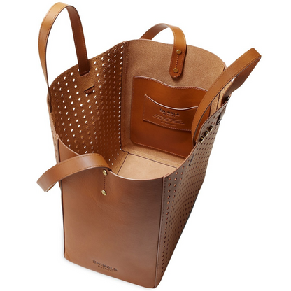 Women's Rivet Leather Tote - Tan