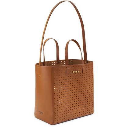 Women's Rivet Leather Tote - Tan