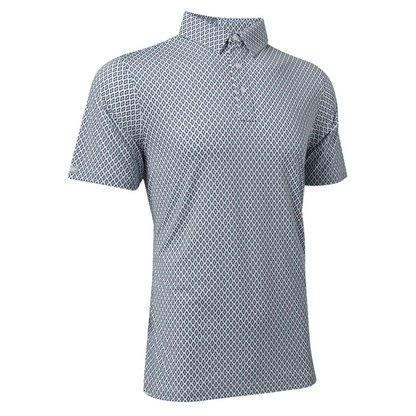 Venetian Print Polo-White