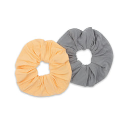 2 Pack Scrunchie - Dark Grey / Peach