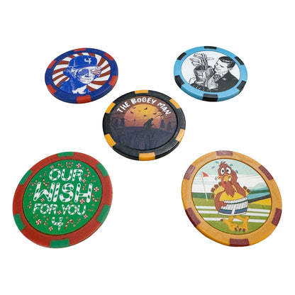 5-Pack "Poker Chip" Ball Markers