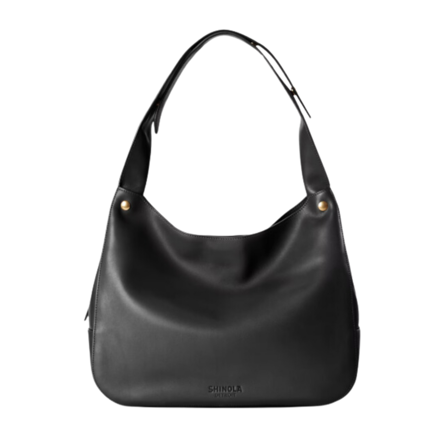 Women's Snap Shoulder Bag - Black