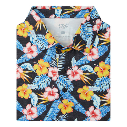 Tropicale Polo- Black