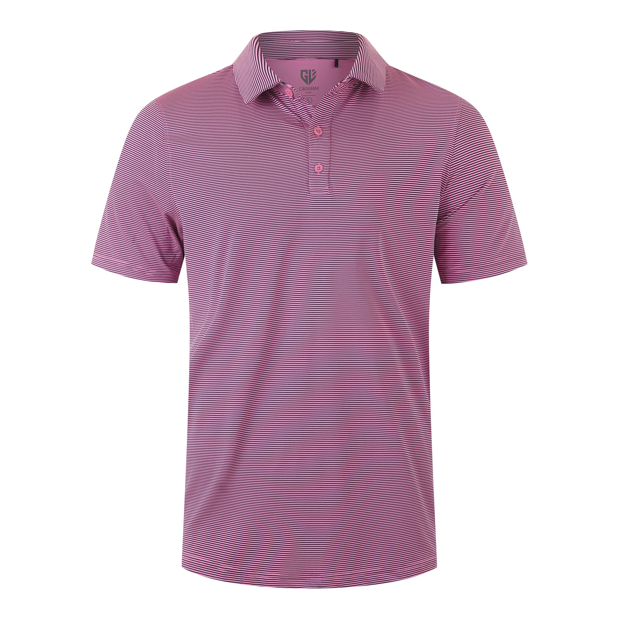 Graham Luxe Drift Polo - Blue Depths/Super Pink - L / Blue Depths/Super ...