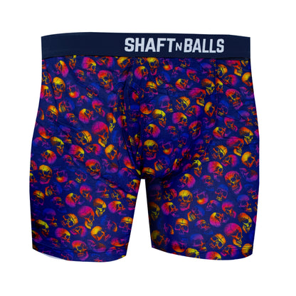 Glowing Skull Boxers - Indigo