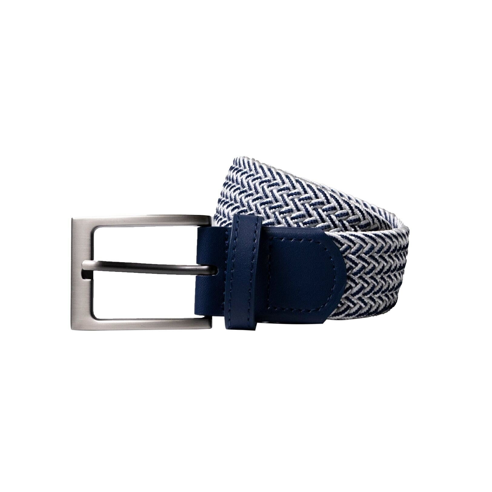 Graham Luxe Weave Belt - Brilliant White / Blue Depths – Short Par 4